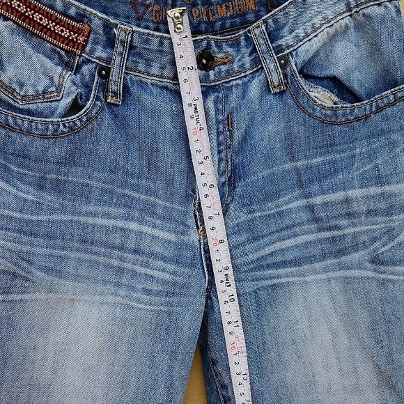 Y2k Relaxed Boot Vintage Guess Premiun Light Blue Denim Jeans 100% Cotton - Picture 9 of 10